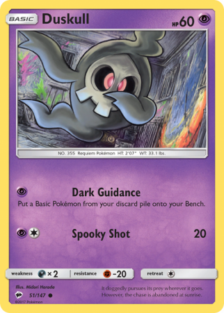 Duskull 51/147 Sun & Moon Burning Shadows