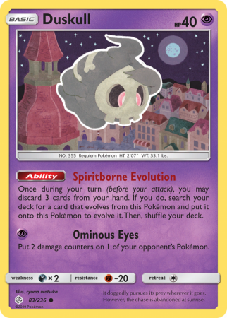 Duskull 83/236 Sun & Moon Cosmic Eclipse