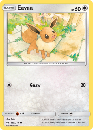 Eevee 155/214 Sun & Moon Lost Thunder