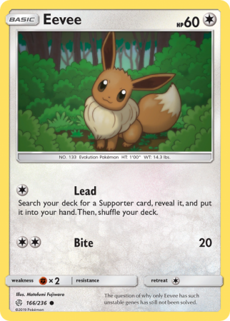 Eevee 166/236 Sun & Moon Cosmic Eclipse