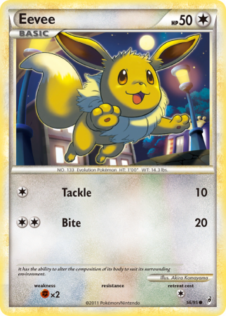 Eevee 56/106 HeartGold & SoulSilver Call of Legends