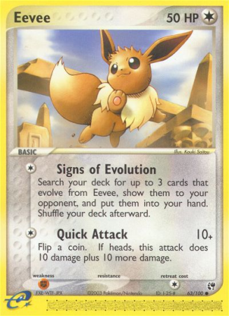 Eevee 63/100 EX Sandstorm