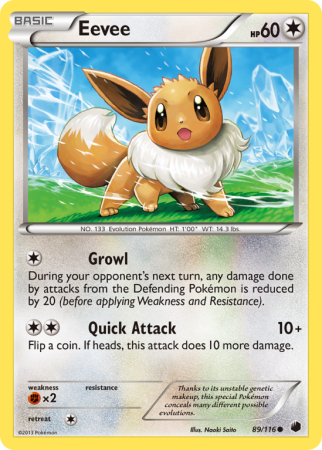 Eevee 89/116 Black & White Plasma Freeze