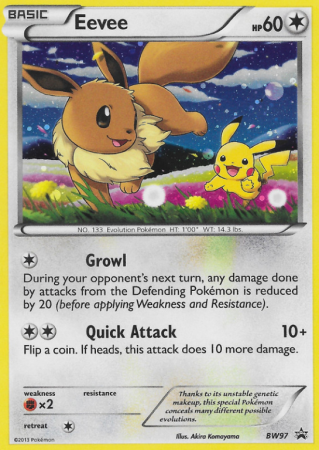 Eevee BW97/101 Black & White BW Black Star Promos
