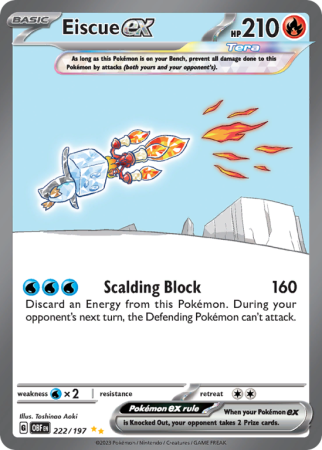 Eiscue ex 222/197 Scarlet & Violet Obsidian Flames