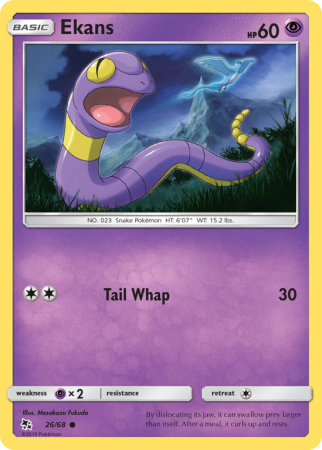 Ekans 26/68 Sun & Moon Hidden Fates