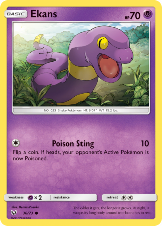 Ekans 36/73 Sun & Moon Shining Legends