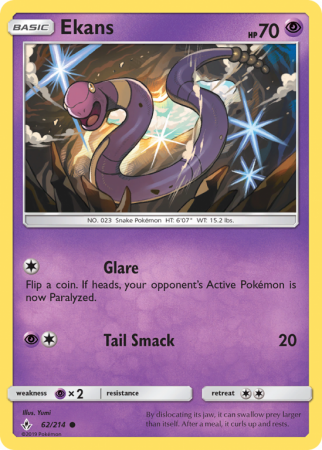 Ekans 62/214 Sun & Moon Unbroken Bonds