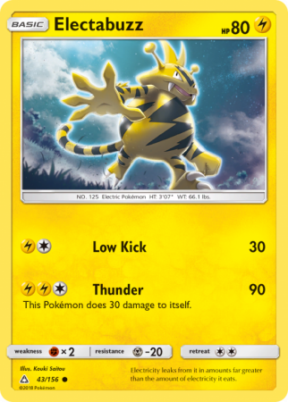 Electabuzz 43/156 Sun & Moon Ultra Prism