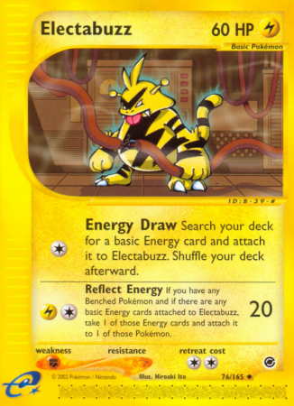 Electabuzz 76/165 E-Card Expedition Base Set