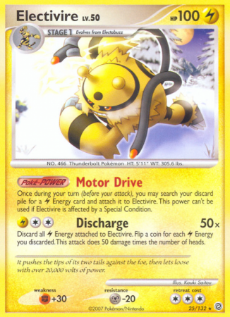 Electivire 25/132 Diamond & Pearl Secret Wonders