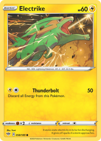 Electrike 58/189 Sword & Shield Darkness Ablaze