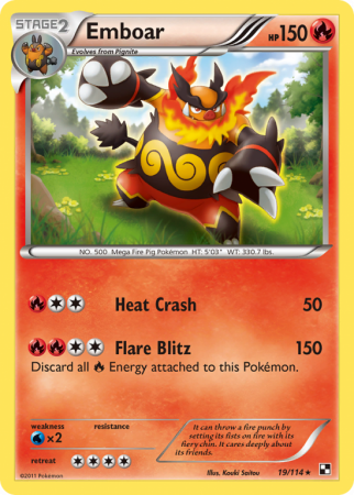 Emboar 19/114 Black & White Black & White