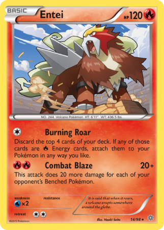 Entei 14/98 XY Ancient Origins