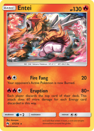 Entei 47/214 Sun & Moon Lost Thunder