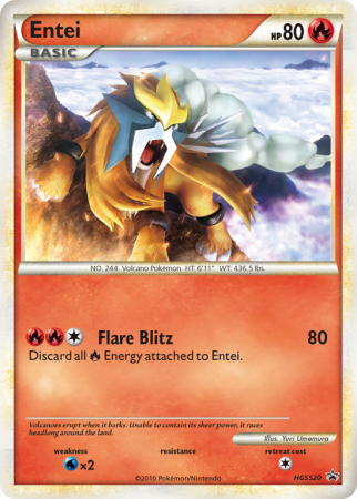 Entei HGSS20/25 HeartGold & SoulSilver HGSS Black Star Promos