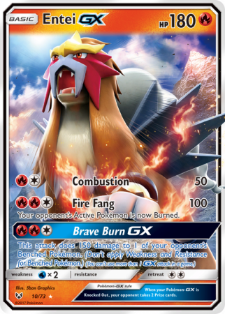 Entei-GX 10/73 Sun & Moon Shining Legends