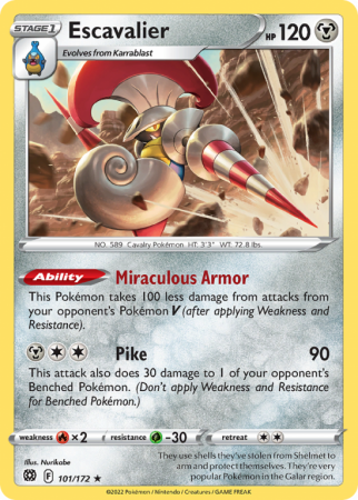 Escavalier 101/172 Sword & Shield Brilliant Stars