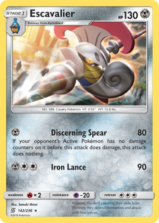 Escavalier 142/236 Sun & Moon Unified Minds