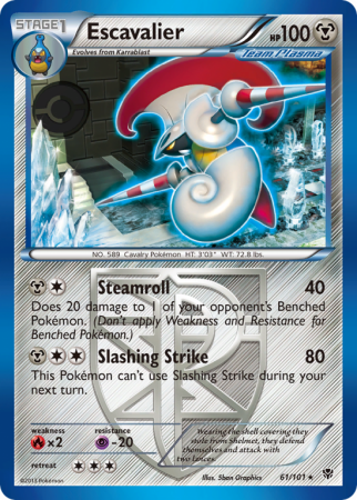 Escavalier 61/101 Black & White Plasma Blast