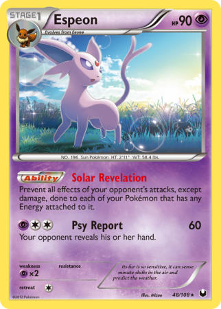 Espeon 48/108 Black & White Dark Explorers