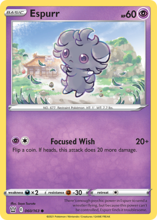 Espurr 60/163 Sword & Shield Battle Styles
