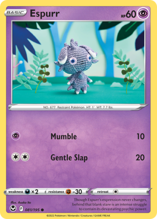 Espurr 81/195 Sword & Shield Silver Tempest