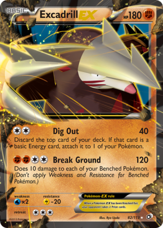 Excadrill-EX 82/113 Black & White Legendary Treasures