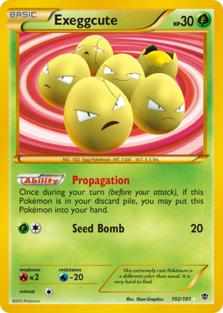 Exeggcute 102/101 Black & White Plasma Blast