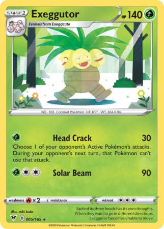 Exeggutor 5/185 Sword & Shield Vivid Voltage