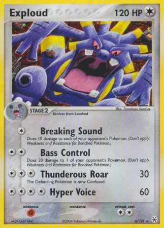 Exploud 6/101 EX Hidden Legends