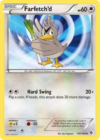 Farfetch'd 107/149 Black & White Boundaries Crossed
