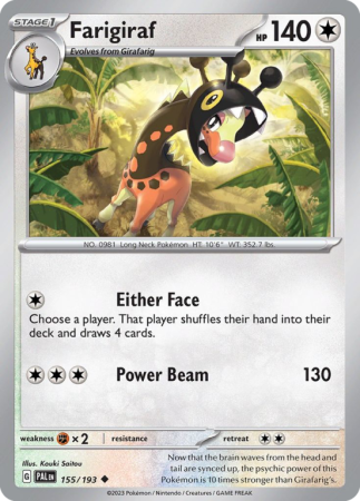 Farigiraf 155/193 Scarlet & Violet Paldea Evolved