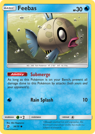 Feebas 28/70 Sun & Moon Dragon Majesty