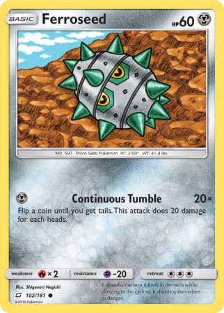 Ferroseed 102/181 Sun & Moon Team Up