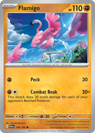 Flamigo 106/182 Scarlet & Violet Paradox Rift