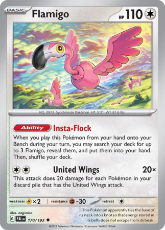 Flamigo 170/193 Scarlet & Violet Paldea Evolved