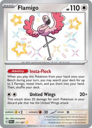 Flamigo 211/91 Scarlet & Violet Paldean Fates
