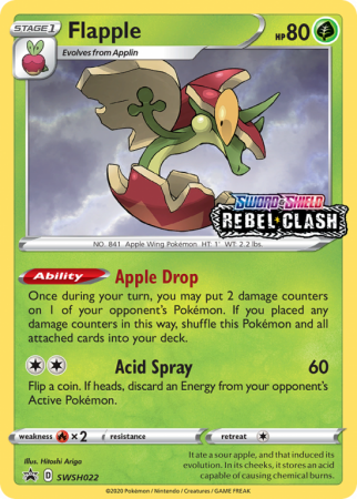 Flapple SWSH022/103 Sword & Shield SWSH Black Star Promos