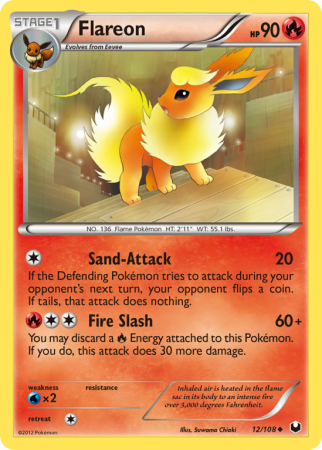 Flareon 12/108 Black & White Dark Explorers
