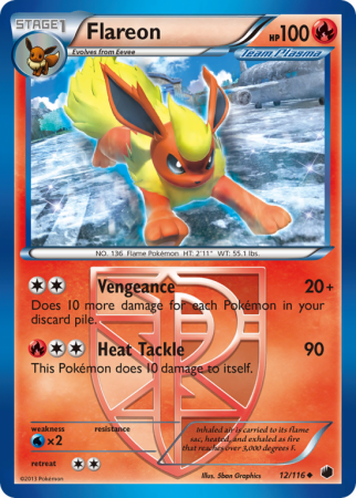 Flareon 12/116 Black & White Plasma Freeze