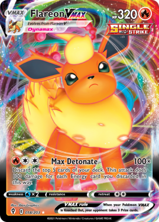 Flareon VMAX 18/203 Sword & Shield Evolving Skies