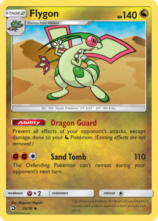 Flygon 39/70 Sun & Moon Dragon Majesty
