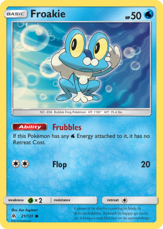 Froakie 21/131 Sun & Moon Forbidden Light