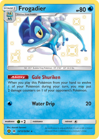 Frogadier SV12/94 Sun & Moon Shiny Vault