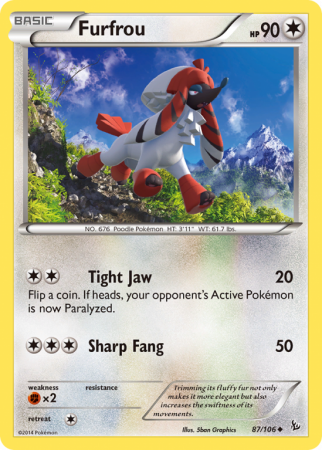 Furfrou 87/106 XY Flashfire