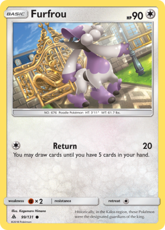 Furfrou 99/131 Sun & Moon Forbidden Light