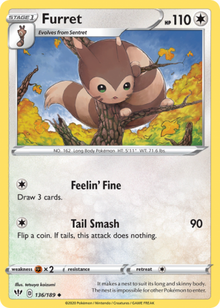 Furret 136/189 Sword & Shield Darkness Ablaze
