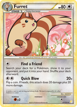 Furret 21/123 HeartGold & SoulSilver HeartGold & SoulSilver