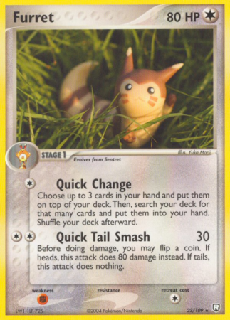 Furret 22/109 EX Team Rocket Returns